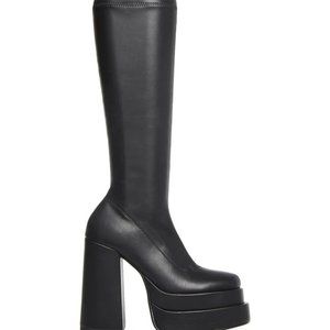 Steve Madden Cypress Platform Knee-high Boot in Black | Size 8